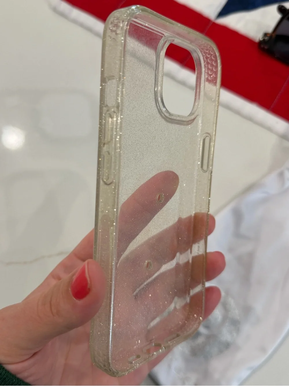 iPhone 13/14 Clear Glitter iPhone Loopy Case